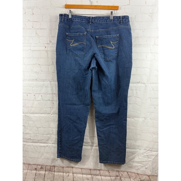 Just My Size Jeans Womens Plus Size 18W Average Blue High Rise Straight Leg - Picture 2 of 4